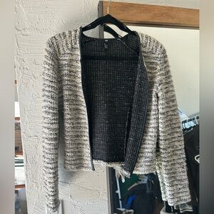 H&M Black and White Textured Jacket
